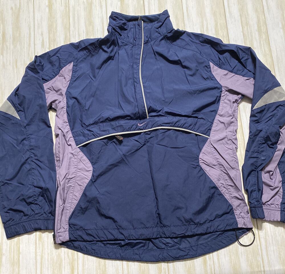 NIKE Womens Size XS (0-2) Navy Blue Windbreaker Jacket